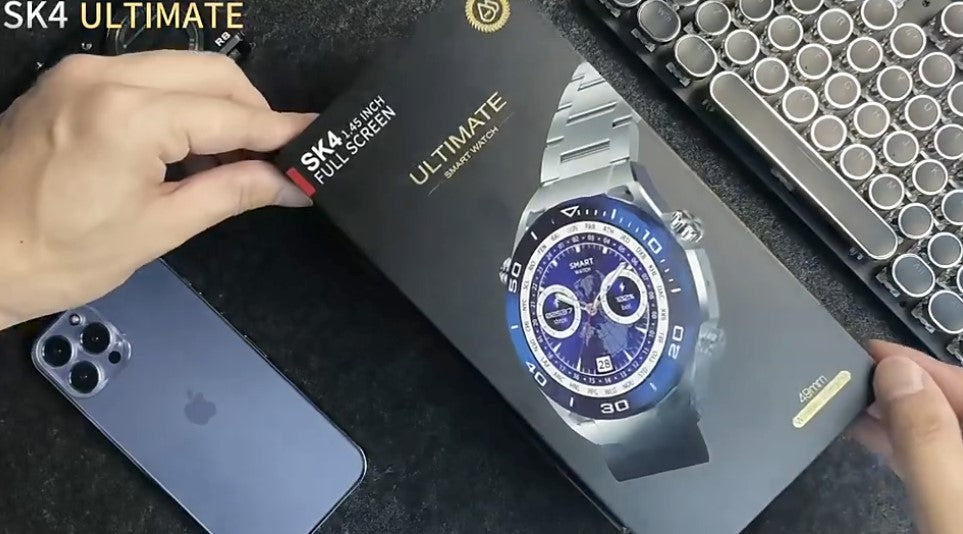 Stylish Men Smart Watch Amoled 1.45 inch Display Round Bluetooth works for Android IOS Sport Smartwatch