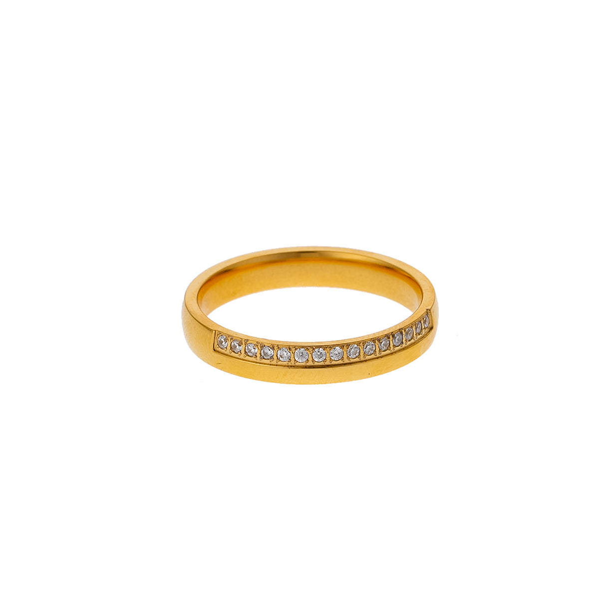 Unique simple handcrafted 18K gold plated Couple wedding Ring Set
