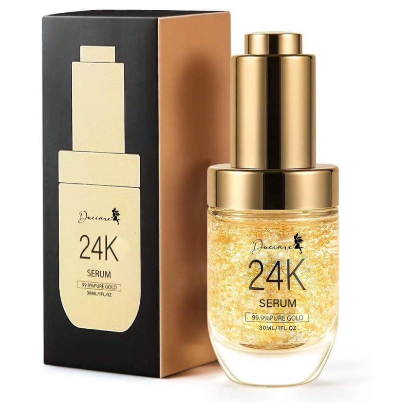 Hot Selling Due care High Quality Anti-Aging 24K nano silk Gold Face Serum with vitamin C