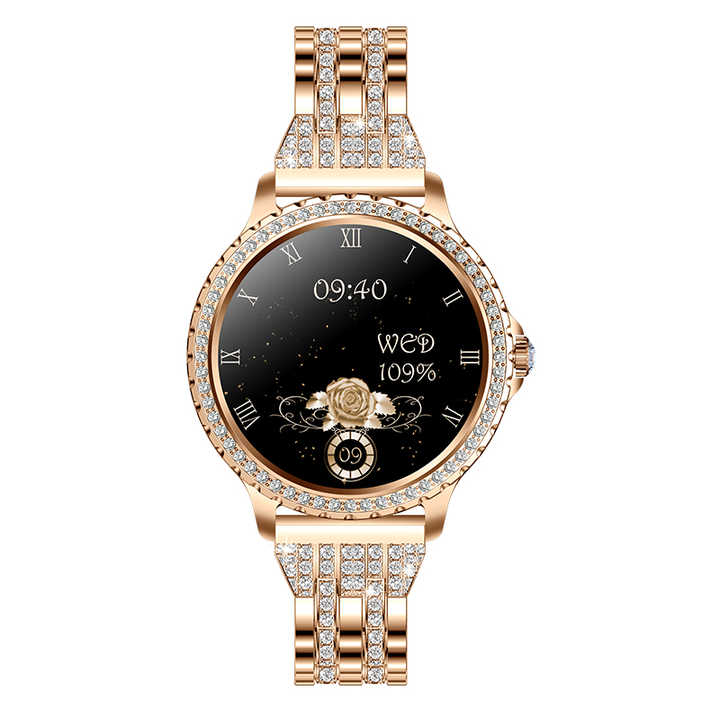 Smart Design watch for Smart Women's in new Hot Stylish look in round shape with Zircon stones, BT Call & with other smart Features