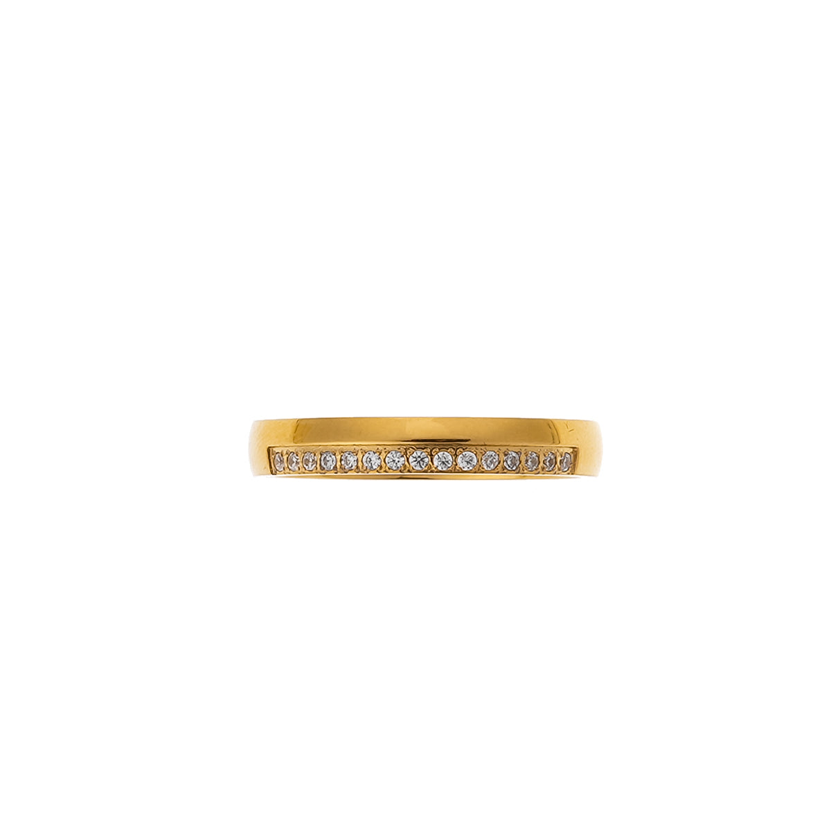 Unique simple handcrafted 18K gold plated Couple wedding Ring Set