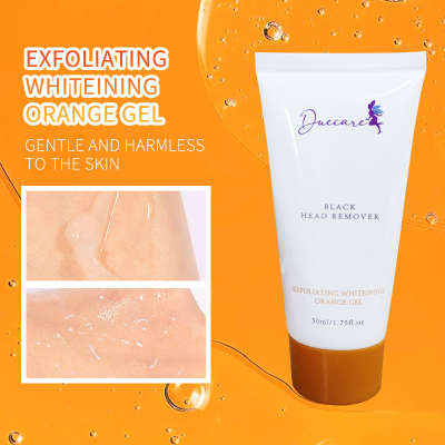 Due Care Orange Extract Gel Exfoliating Black Head Remover Brightening Skin Face Scrub