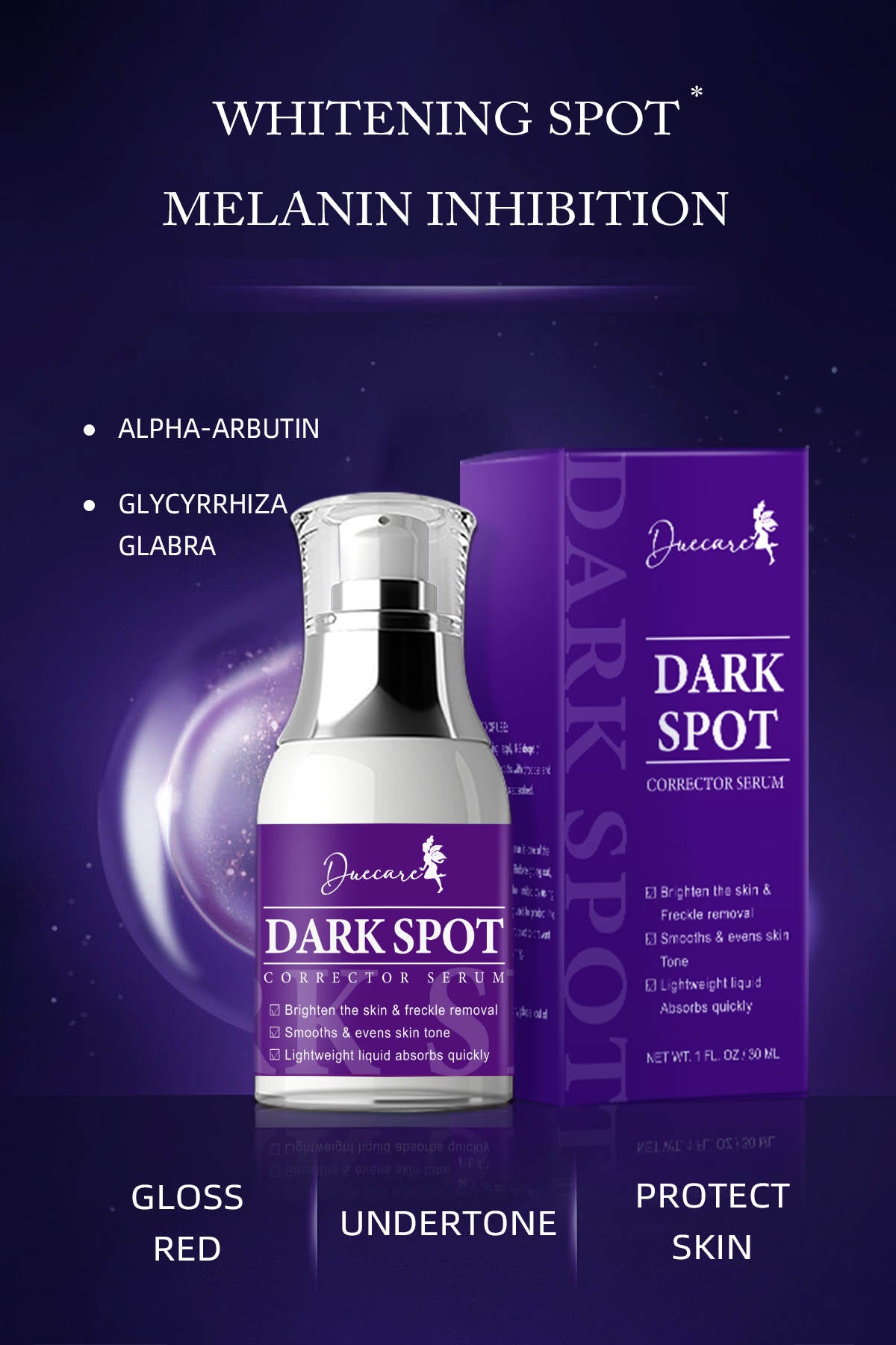 Due Care Dark Spot Corrector Serum & diminish hyperpigmentation with Skin whitening Effect