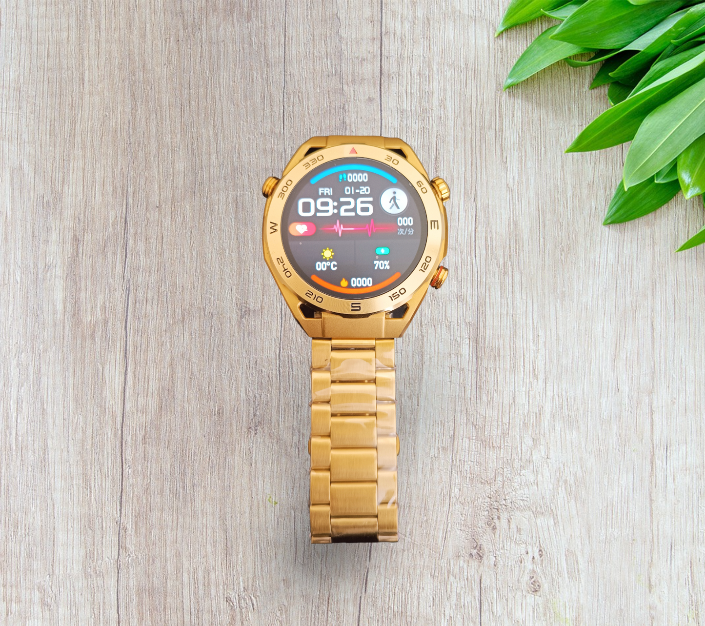 Stylish Men Smart Watch Amoled 1.45 inch Display Round Bluetooth works for Android IOS Sport Smartwatch