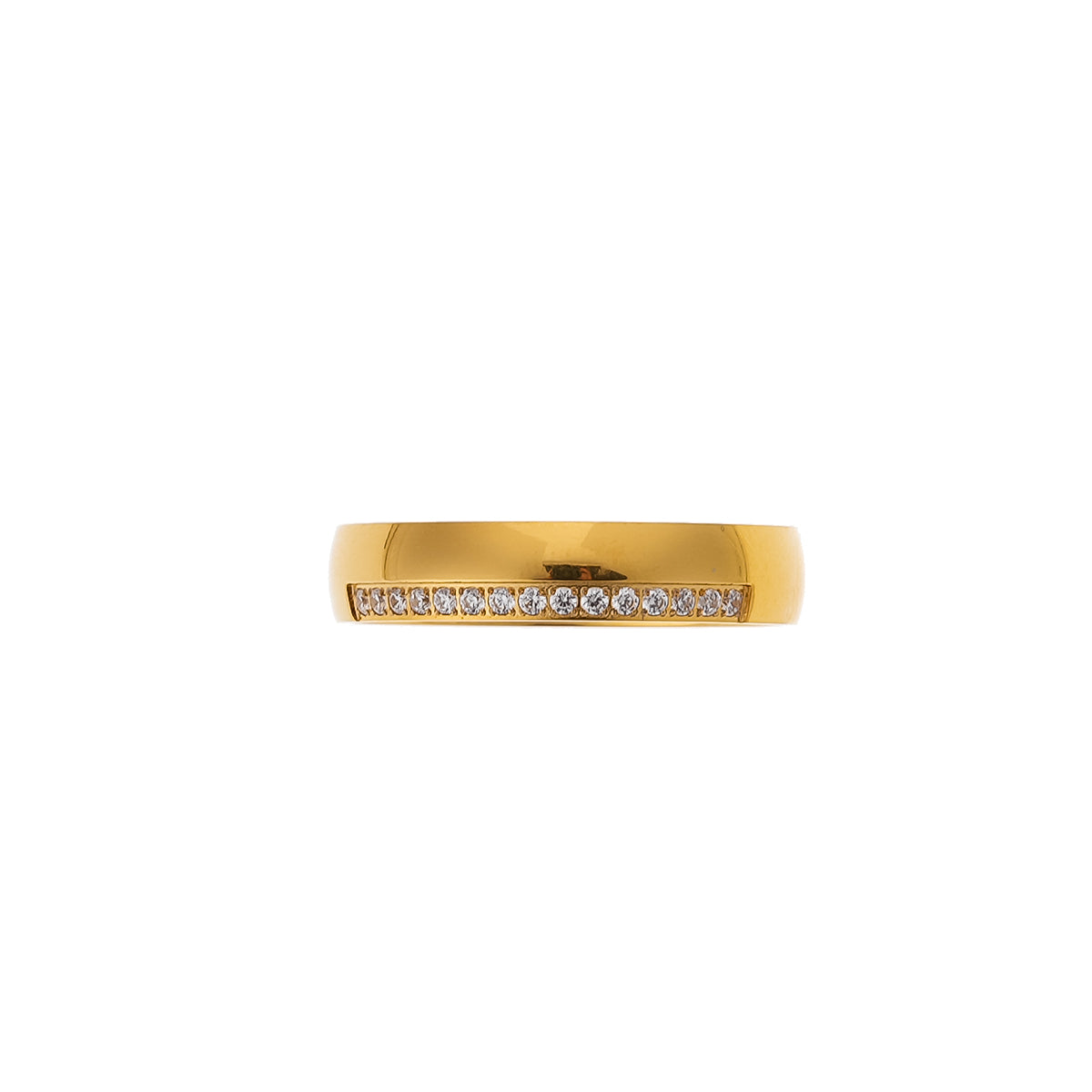 Unique simple handcrafted 18K gold plated Couple wedding Ring Set