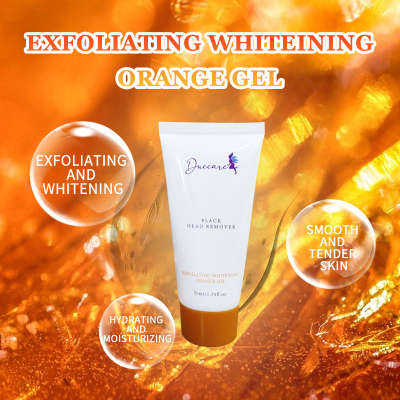 Due Care Orange Extract Gel Exfoliating Black Head Remover Brightening Skin Face Scrub