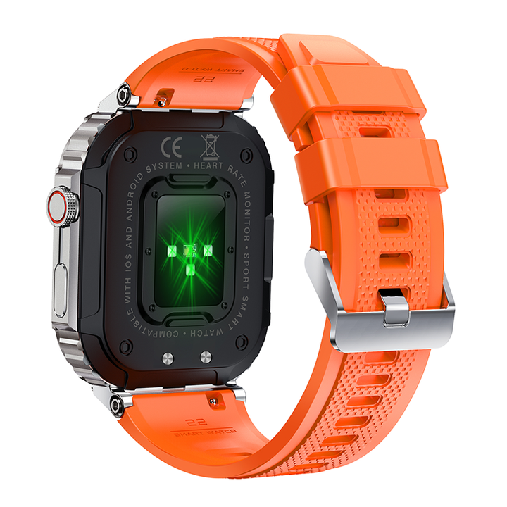 Hot Selling Solid Design Smart Watch For Hardworking men's with Long standby battery 400mAh full touch screen, BT calling Feature