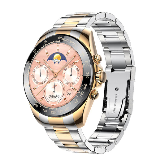 Luxury SK9 full round stainless steel smart watch business looking watch IP68 waterproof