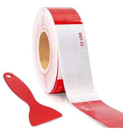 Reflective Tape 50mm X 48m for for Cars, Trailers, Trucks ,160 FT High Visibility Contrast Duct Safety Sticker Strips.