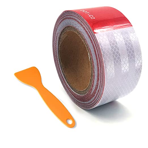 Reflective Tape 50mm X 48m for for Cars, Trailers, Trucks ,160 FT High Visibility Contrast Duct Safety Sticker Strips.