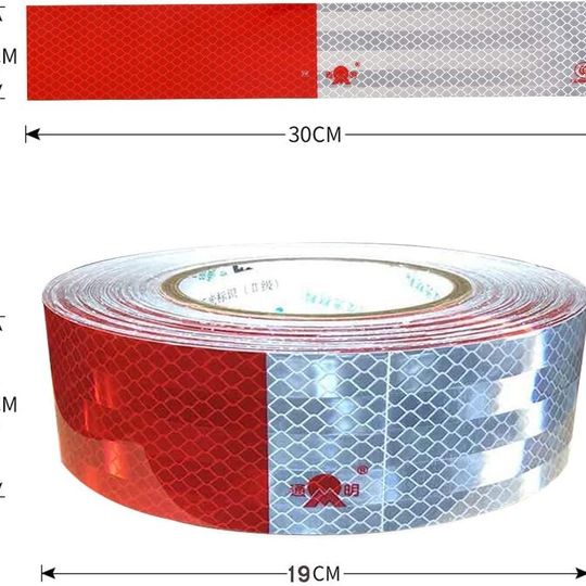 Trailer Reflective Tape Outdoor DOT C2 Tape 2 inch x 160 feet Waterproof White Silver Red Tape