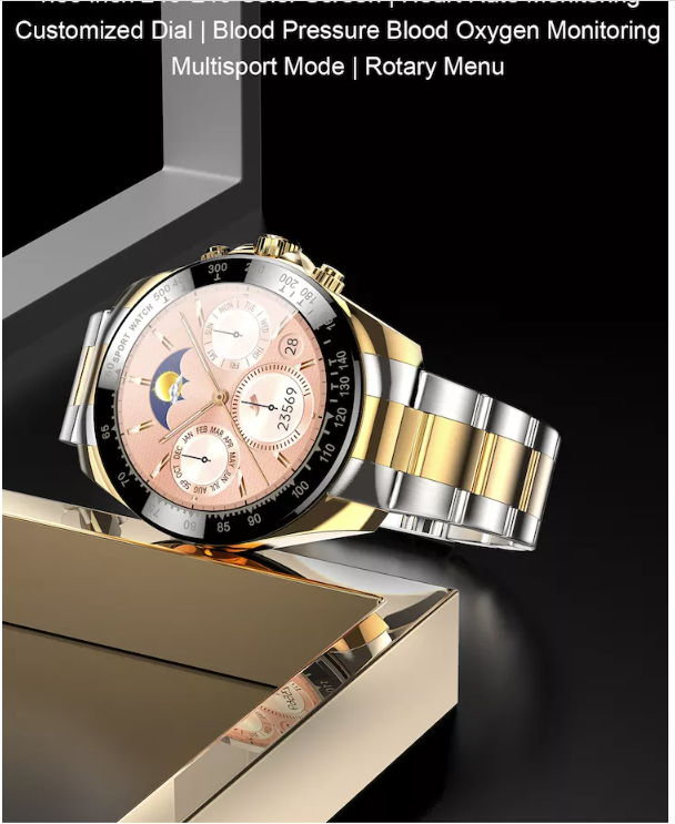 Luxury SK9 full round stainless steel smart watch business looking watch IP68 waterproof