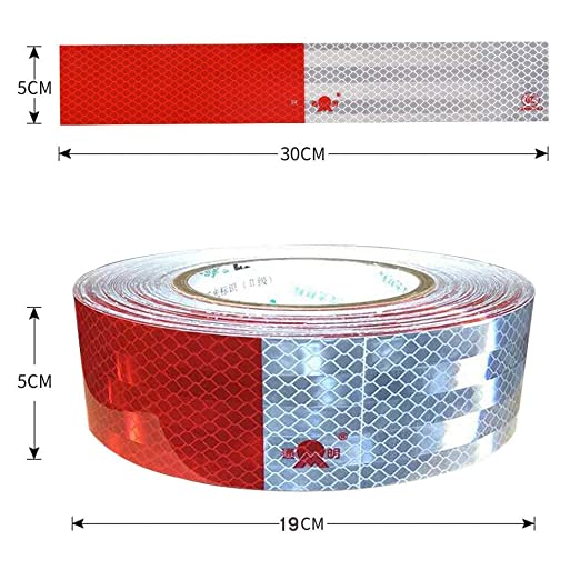 Reflective Tape 50mm X 48m for for Cars, Trailers, Trucks ,160 FT High Visibility Contrast Duct Safety Sticker Strips.
