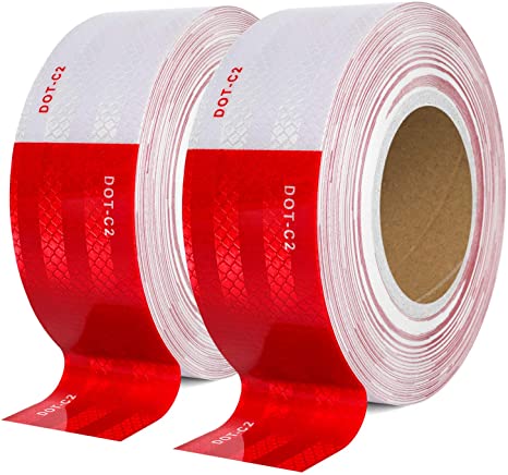 Reflective Tape 50mm X 48m for for Cars, Trailers, Trucks ,160 FT High Visibility Contrast Duct Safety Sticker Strips.