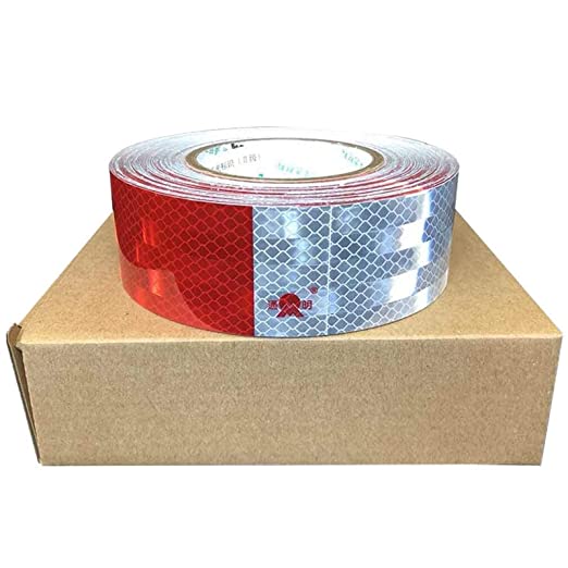 Reflective Tape 50mm X 48m for for Cars, Trailers, Trucks ,160 FT High Visibility Contrast Duct Safety Sticker Strips.
