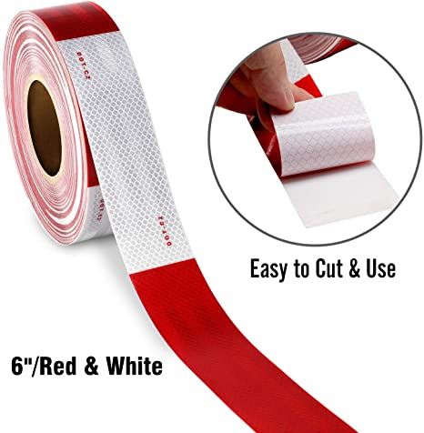 Reflective Tape 50mm X 48m for for Cars, Trailers, Trucks ,160 FT High Visibility Contrast Duct Safety Sticker Strips.