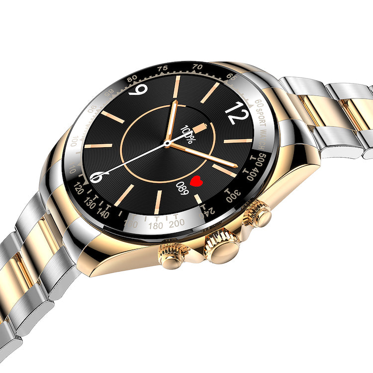 Luxury SK9 full round stainless steel smart watch business looking watch IP68 waterproof