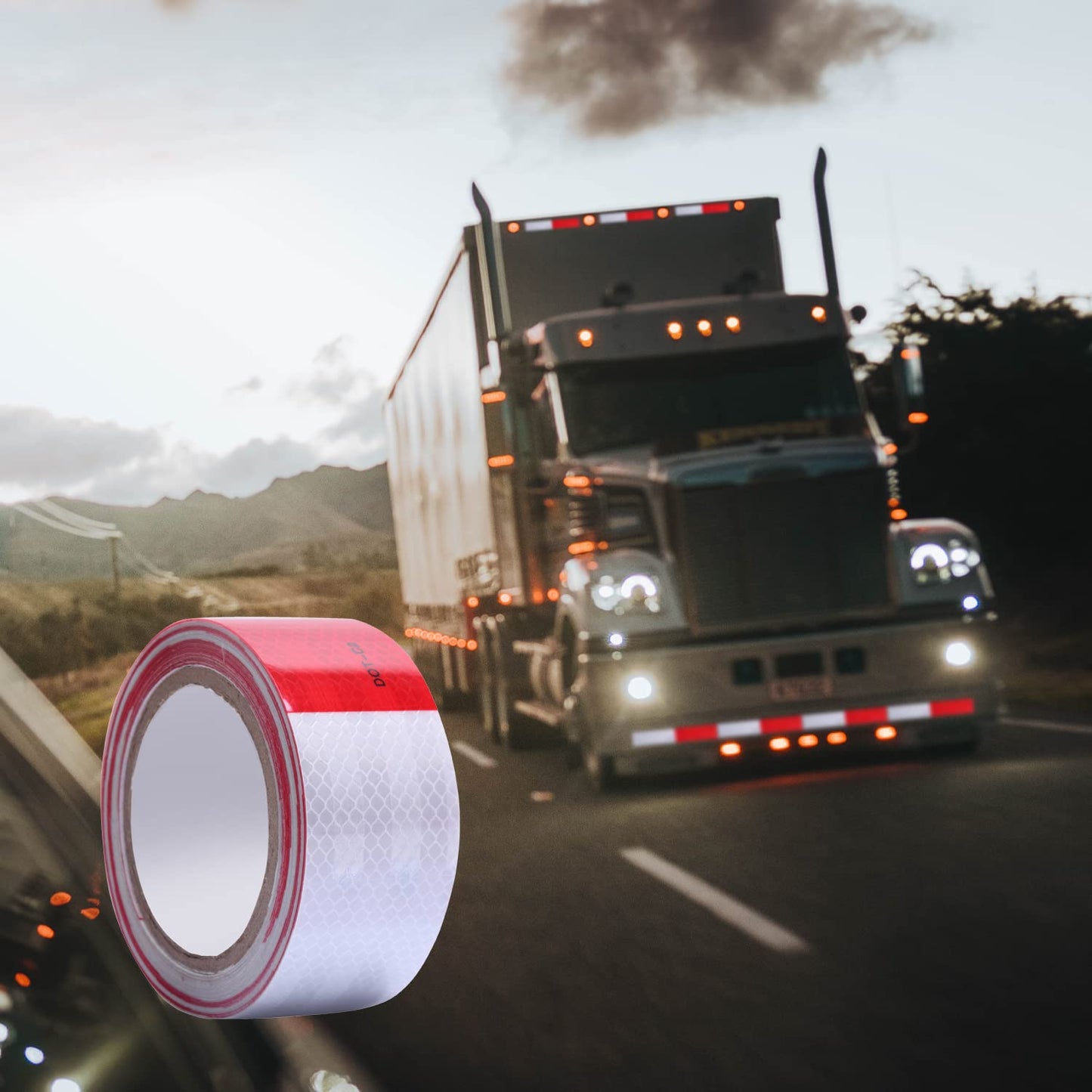 Reflective Tape 50mm X 48m for for Cars, Trailers, Trucks ,160 FT High Visibility Contrast Duct Safety Sticker Strips.