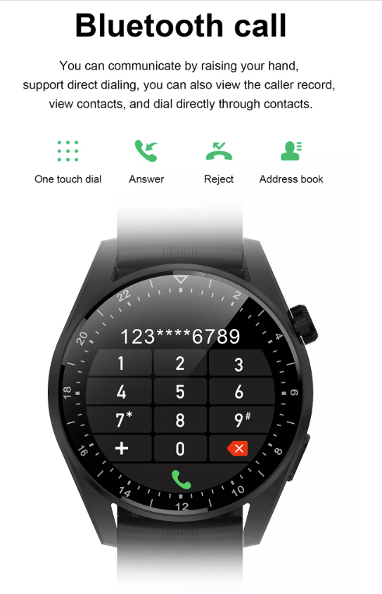 Men's Smart Watch in Gorgeous Smart Look HK Active Pro Smart Watch with Calling Feature