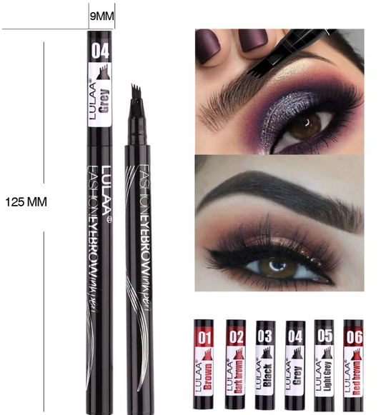 4 Fork Tip Eyebrow Pen Tattoo Pigment Permanent Makeup Microblading Eyebrow Pen Waterproof