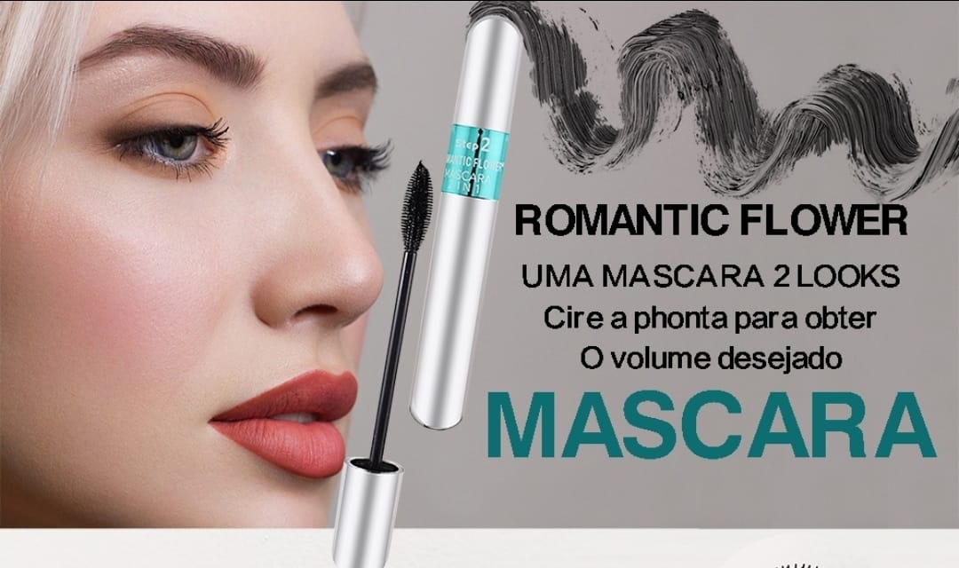 4D Silk Fiber Vegan mascara 2 in 1 waterproof black mascara for thick lengthening eyelashes