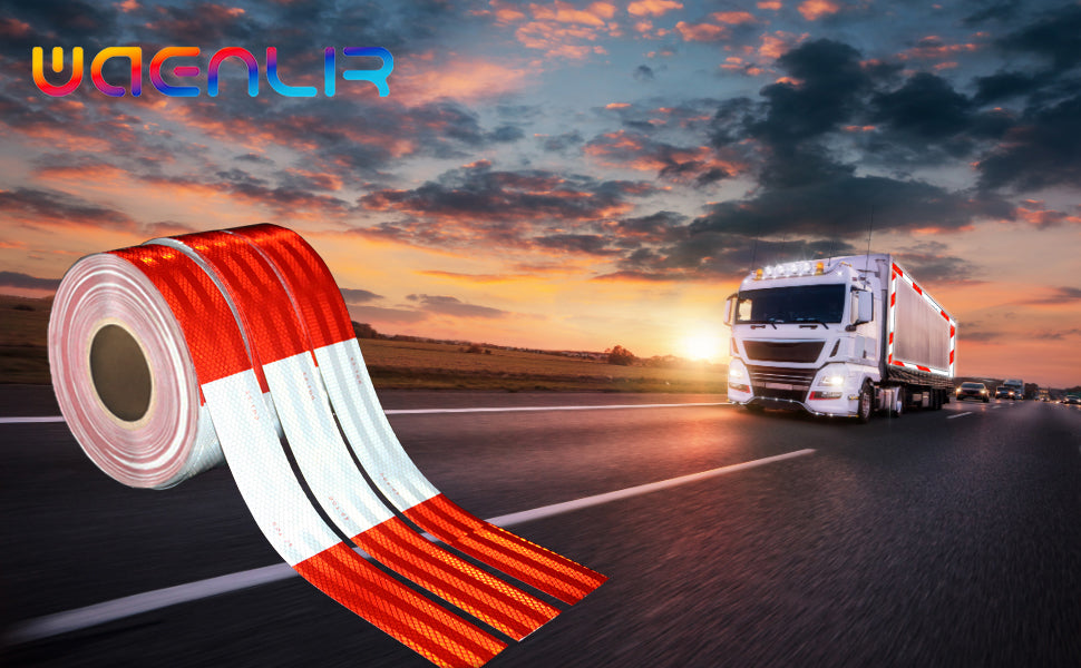 Reflective Tape 50mm X 48m for for Cars, Trailers, Trucks ,160 FT High Visibility Contrast Duct Safety Sticker Strips.