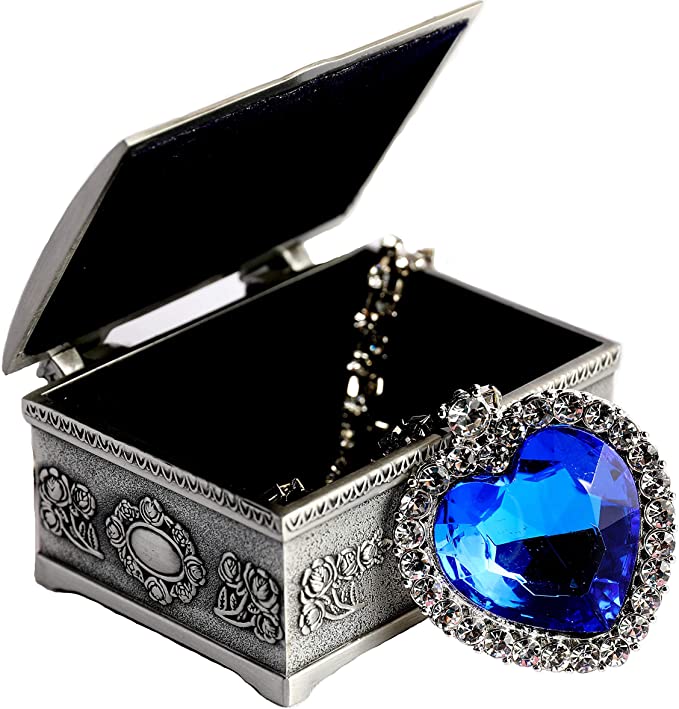 Blue Heart Shape Crystal Zircon of Ocean Necklaces Jewelry Set for Women