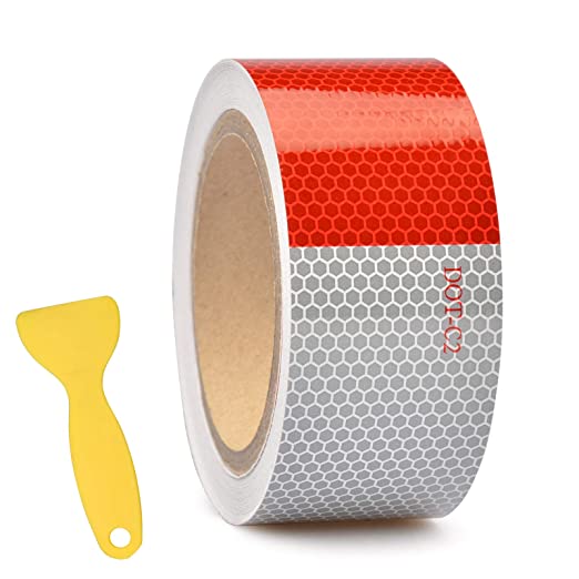 Reflective Tape 50mm X 48m for  for Cars, Trailers, Trucks ,160 FT High Visibility Contrast Duct Safety Sticker Strips.