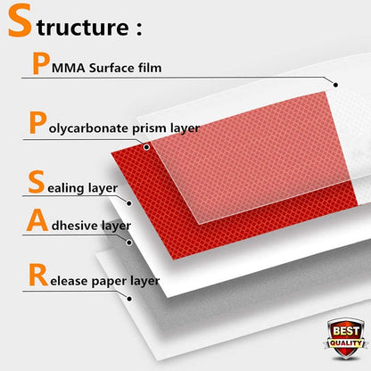 Reflective Tape 50mm X 48m for  for Cars, Trailers, Trucks ,160 FT High Visibility Contrast Duct Safety Sticker Strips.