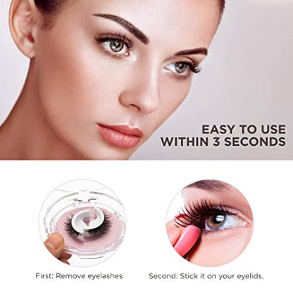 REUSABLE SELF-ADHESIVE EYELASHES, NO GLUE NEEDED