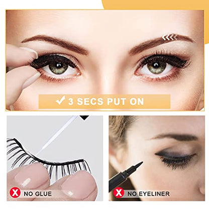 REUSABLE SELF-ADHESIVE EYELASHES, NO GLUE NEEDED