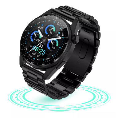 Smartwatch für Herren, BT Call Smart Watch Band steuern + Musik auf der Uhr Active Pro 3 abspielen