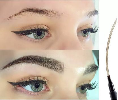 Augenbrauenstift mit 4 Gabelspitzen, Tattoo-Pigment, Permanent-Make-up, Microblading-Augenbrauenstift, wasserdicht