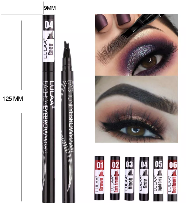 4 Vurkpunt Wenkbrou Pen Tattoo Pigment Permanente Make-up Microblading Wenkbrou Pen Waterdig