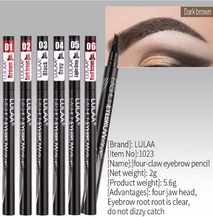 4 Vurkpunt Wenkbrou Pen Tattoo Pigment Permanente Make-up Microblading Wenkbrou Pen Waterdig