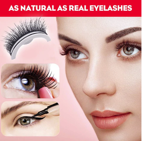 REUSABLE SELF-ADHESIVE EYELASHES, NO GLUE NEEDED